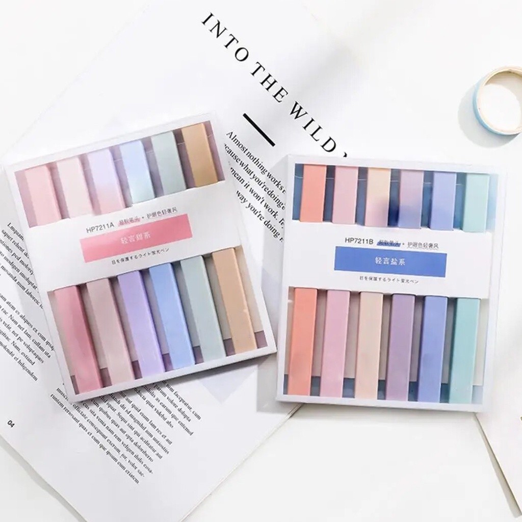 

1step Stabilo /stabillo warna/stabilo isi 6 warna pastel/Tint Marker Highlighter 1 set isi 6 S104