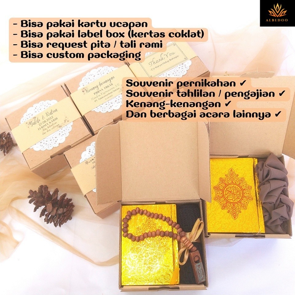 ALQURAN gomy.id gift box hampers kado souvenir lebaran idul fitri alquran al quran pengajian 40 100 