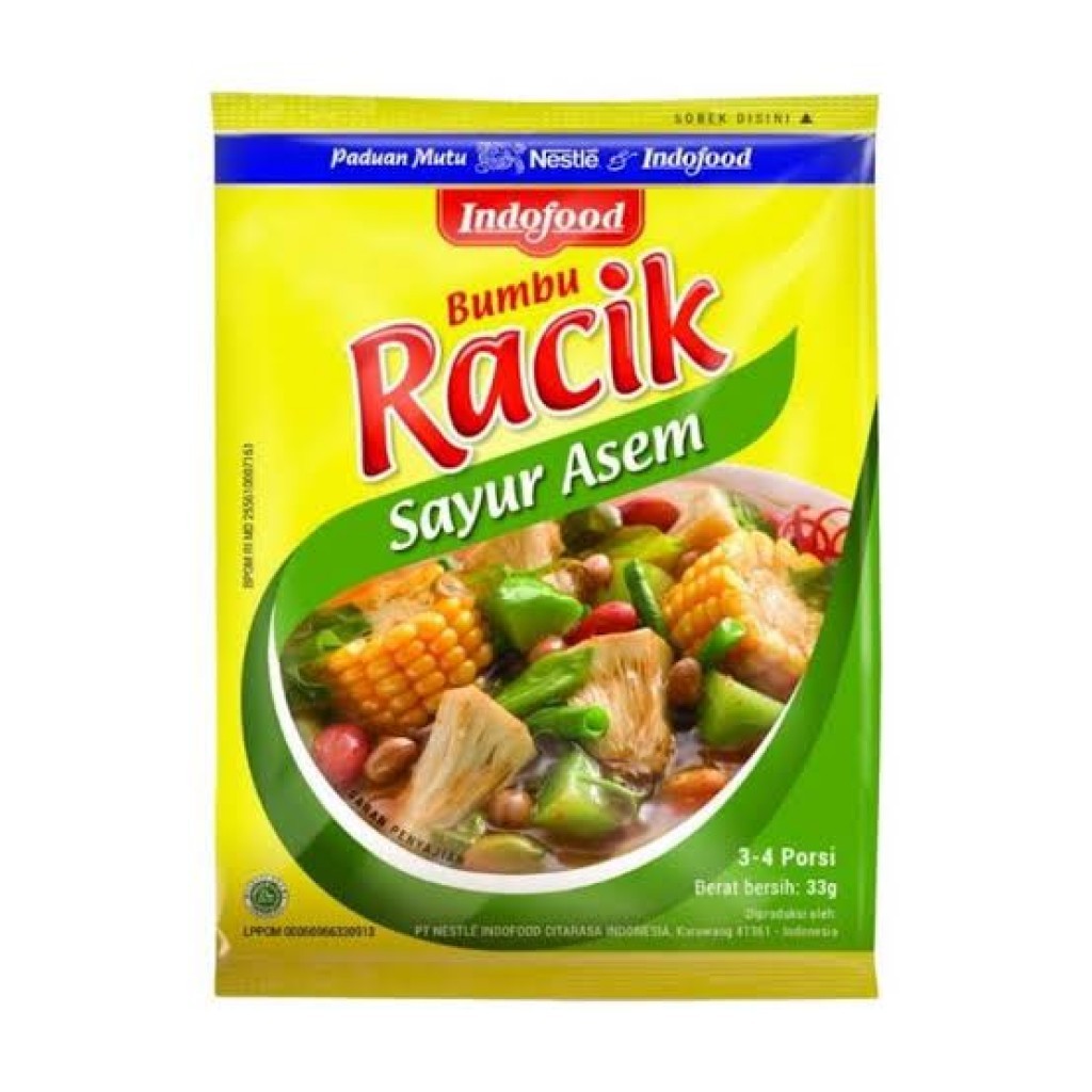 

Indofood RACIK Bumbu instan - Sayur Asem | Kemasan 33gr