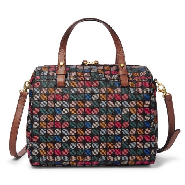 Fossil Rachel Satchel in Black Multi