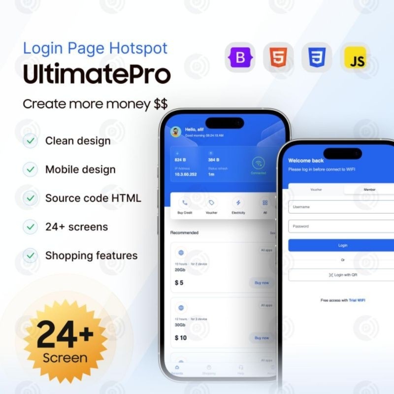 template Login page hotspot ultimatePro