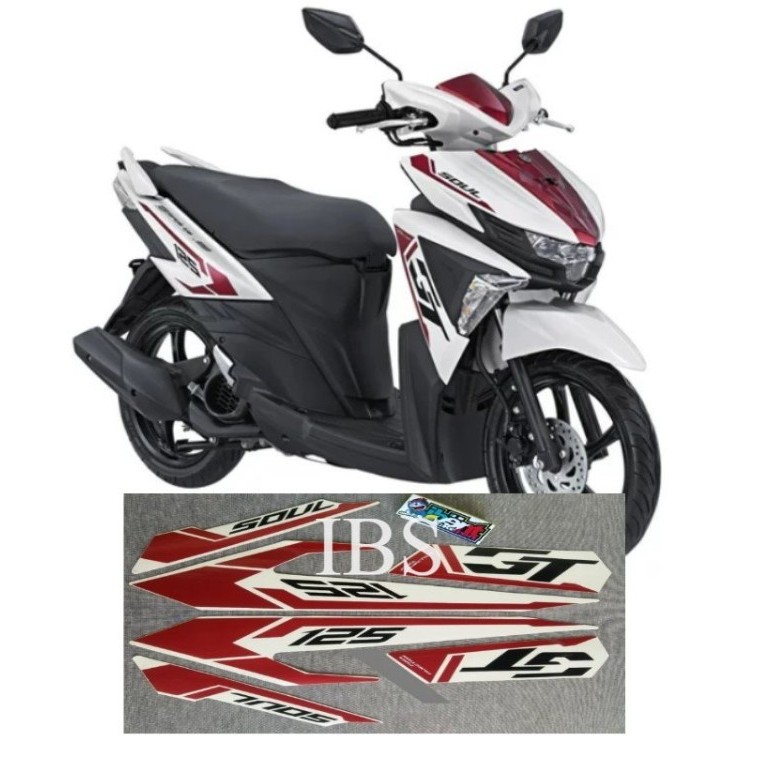 STRIPING MIO SOUL GT PUTIH 2015 STIKER ORI YAMAHA POLET