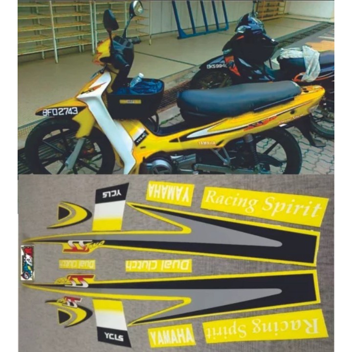 STIKER STRIPING YAMAHA FIZR FIZ R SS TWO KUNING POLET STIKER