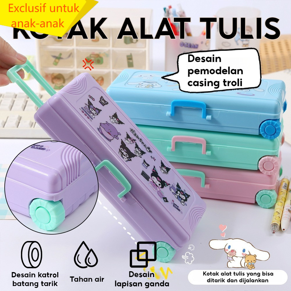 

Sanrio Seri Anime Kartun Pensil Kasus Troli Kotak Alat Tulis Large Capacity Kotak Pensil School Supplies Sayang.