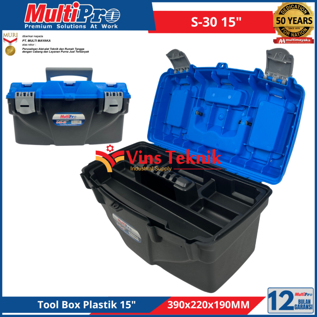 Tool Box Plastik MULTIPRO S30 S-30 15" Toolbox Plastic