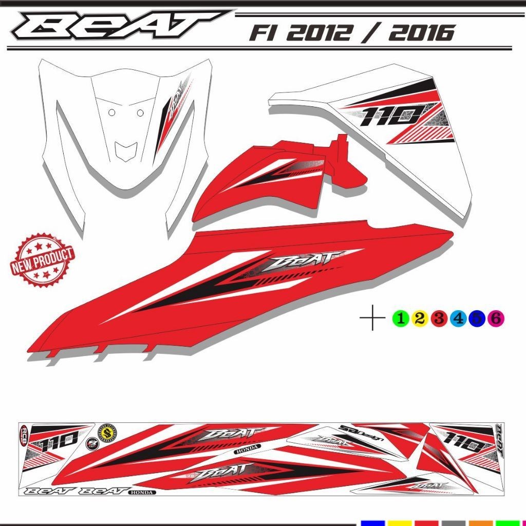 LIS KEREN STIKER MOTOR VARIASI LIS HONDA BEAT FI 2014 / 2015