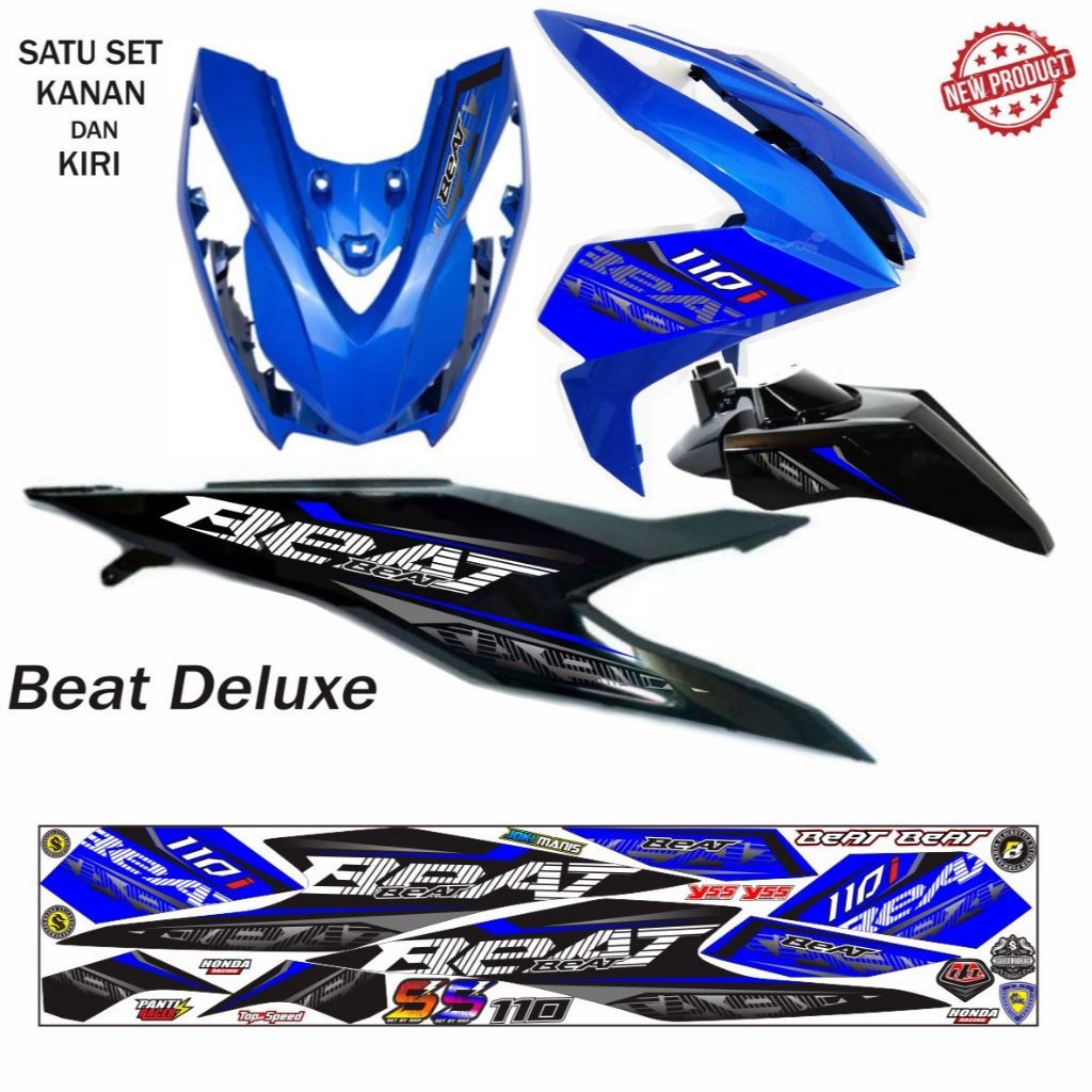 STRIPING KEREN STIKER STRIPING MOTOR HONDA BEAT ISS DELUXE 2021 LIS