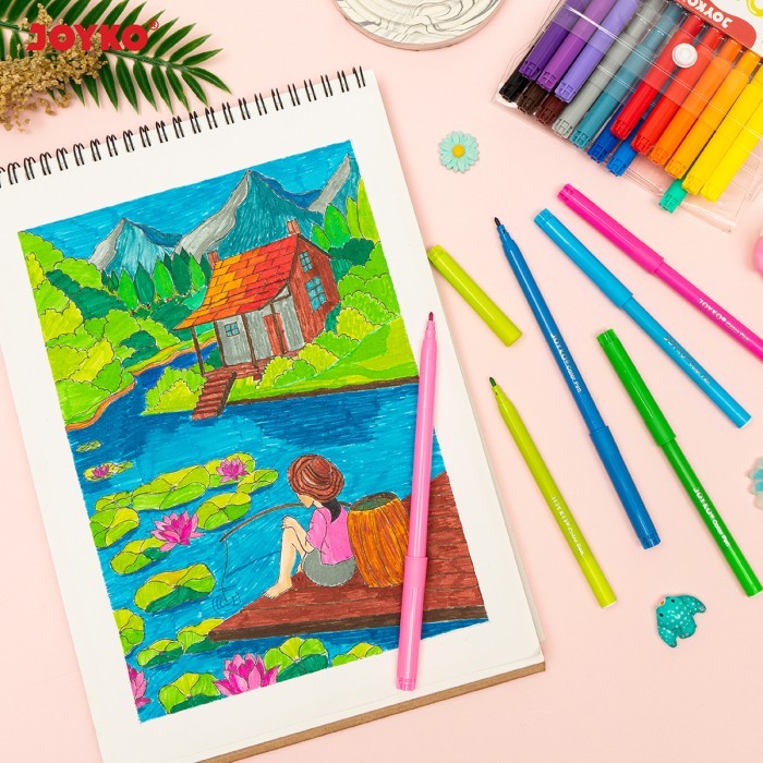 

JOYKO Pulpen Pena Warna Color Pen CLP-60 -12 Warna / 24 Warna