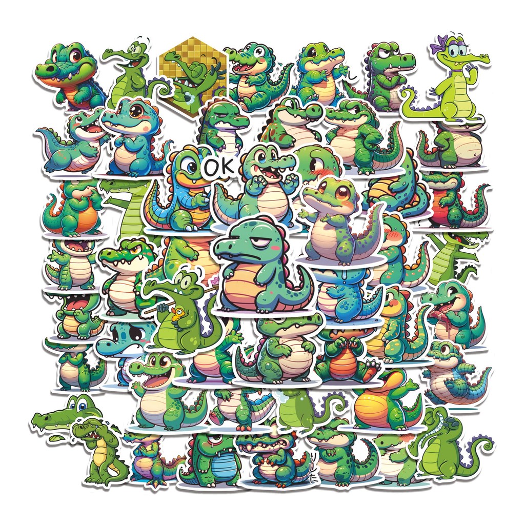 

COD 50 Pcs Stiker GaoGao Alligator Lucu Anti Air Untuk Dekorasi Notebook Sepeda Skateboard Handphone