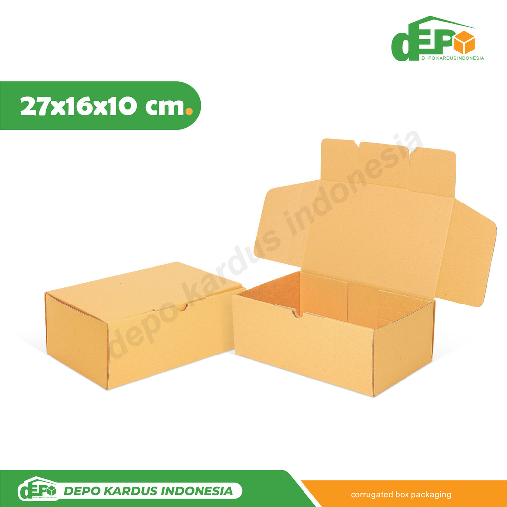 

Box 27x16x10 (BestDought-B) E Flute BoxRoti/Brownis/Kardus/kemasan/packingKarton/Hampers/Tinggi10