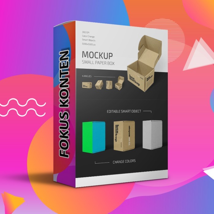 Modern Small Paper Box Mockup Series - Digital Konten