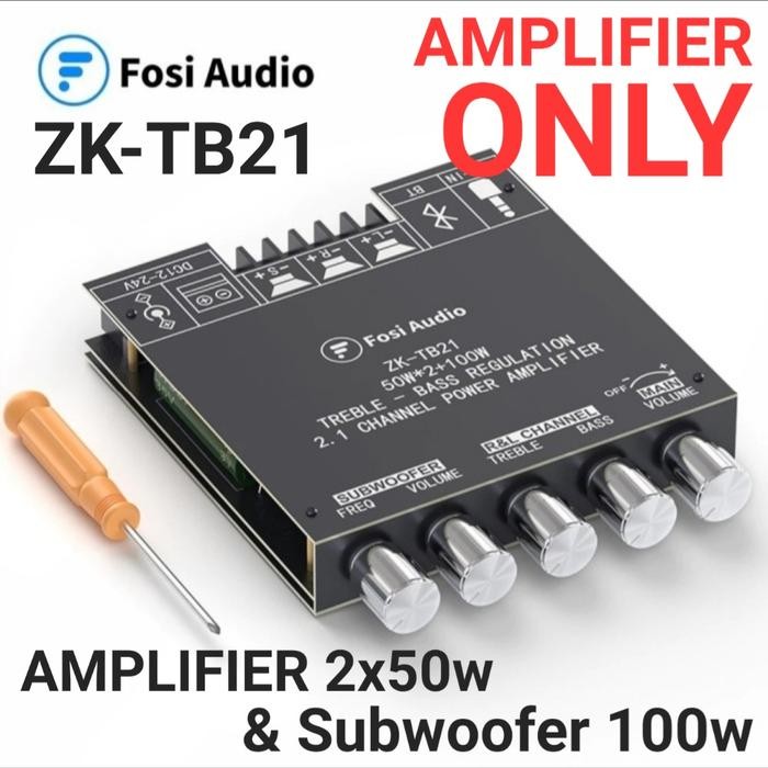 FOSI AUDIO ZK-TB21 Bluetooth 5.0 Amp 2.1 Ch 2x50W + 100W Sub TPA3116D2 - FOSI ZK-TB21