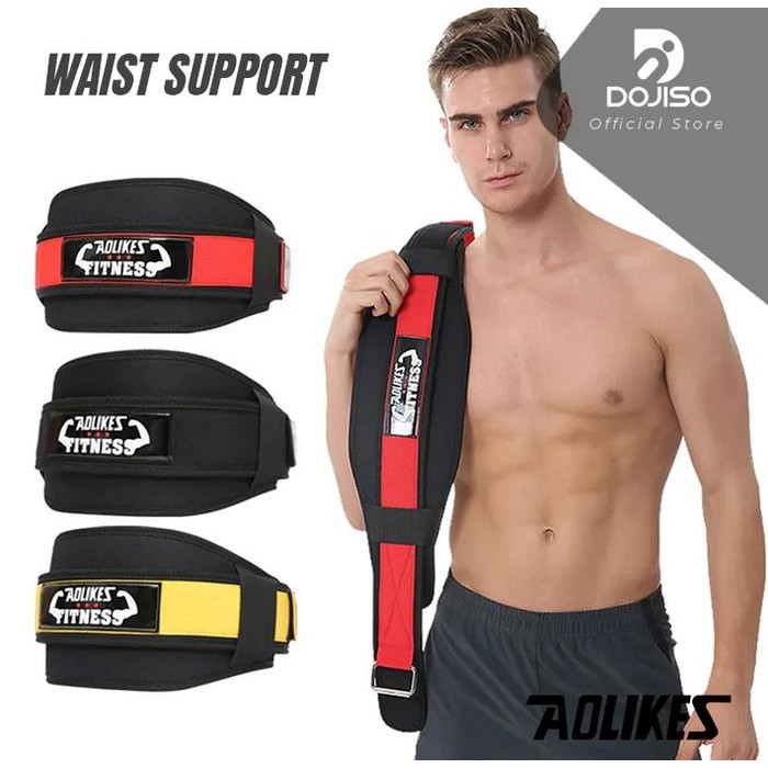 AOLIKES FITNESS Waistband Waist Back Band Belt Support Korset Sabuk Alat Bantu Ikat Perut Dukungan O