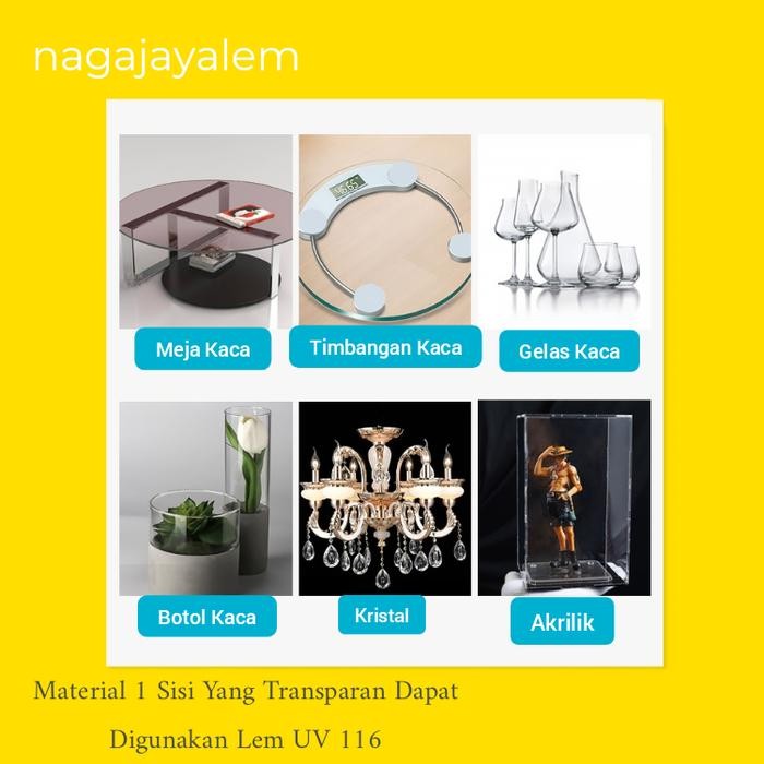 Promo Lem UV Kaca Logam/Lem KL 116/Lem Inlay/Lem Sinar - Lem+Senter UV Terlaris