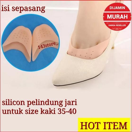 INSOLE GEL Silicon Pelindung Jari Depan Kaki Wanita Dewasa Alas Sol Dalam Sepatu Hils Anti Lecet Ela