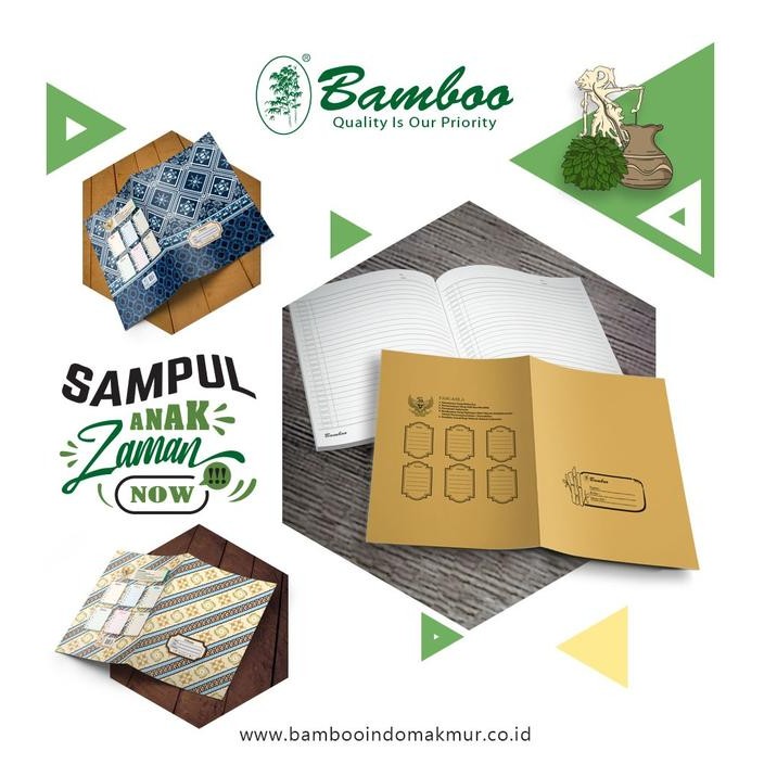 

TERLARIS! Bamboo Sampul Buku Tulis Plastik PP ( 20 Lembar ) - Plastik Boxy