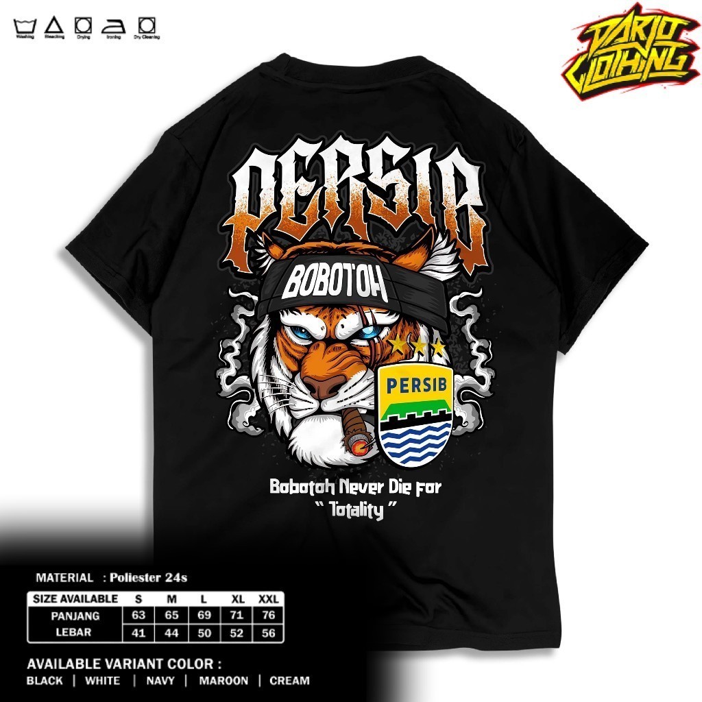Kaos DarjoClothing Kaos Persib Bandung Bobotoh Never Die For Totality | Kaos Casual Football Culture