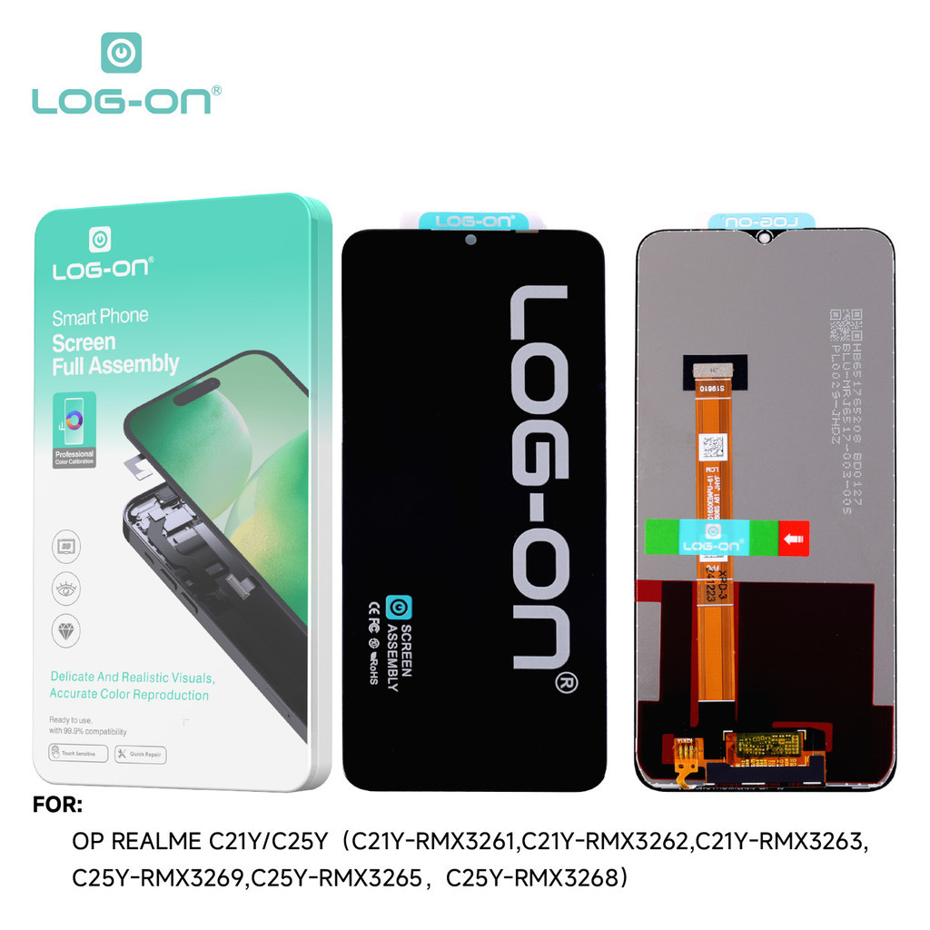LCD TOUCHSCREEN REALME C21Y / C25Y HD+ FULLSET ORI LOG ON