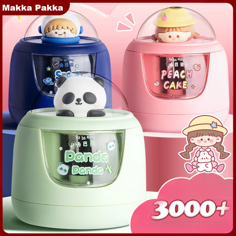 

COD Rautan Pensil Elektrik Lucu Imut Motif Hewan Pencil Sharpener Electric Cute Animals Astronot Panda