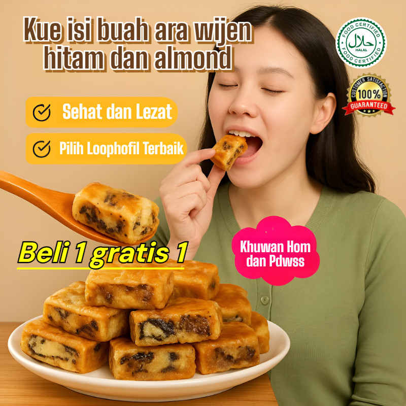 

⚡COD+Halal⚡Pai sandwich wijen hitam dan kenari/camilan sehat dari kacang kenari/camilan alami bergizi halal/pai kacang