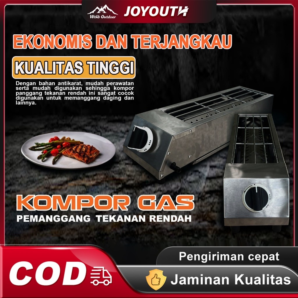 JOY Kompor Gas Griller panggangan 50/65CM Kompor Gas Panggangan Sate bakaran sosis ayam /sate /ikan 