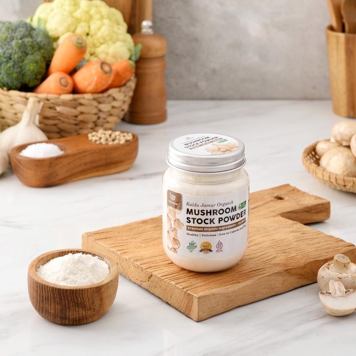 

Kaldu Jamur Bubuk Non MSG Organik Bumbu Penyedap Rasa Jamur Organic Mushroom Stock Seasoning Powder - 120g 2506