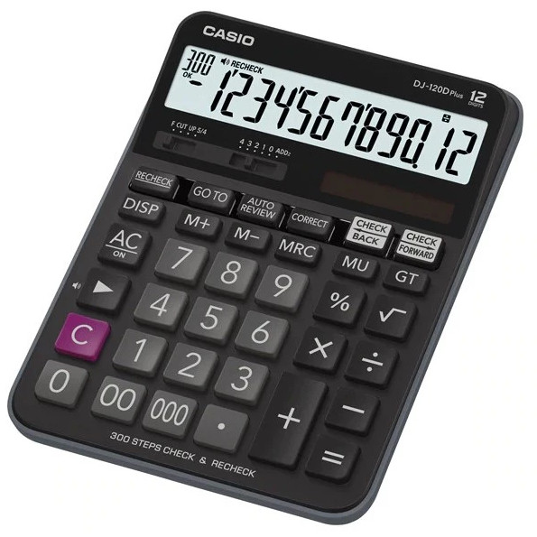 

CASIO DJ-120 D PLUS 120DPLUS DJ 120D DJ 120 D CHECK AND CORRECT CEK ULANG NOL TIGA 000 CALCULATOR