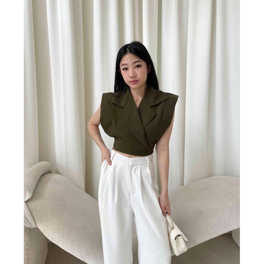 TYRA TOP / BLOUSE / ATASAN WANITA - ARMY, M