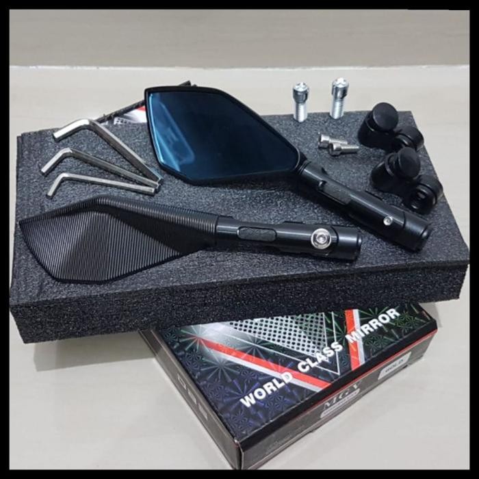 KACA SPION VARIASI MOTOR VESPA MATIC/VESPA SPRINT PRIMAVERA/VESPA IGET - Hitam, 1set (Sepasang)