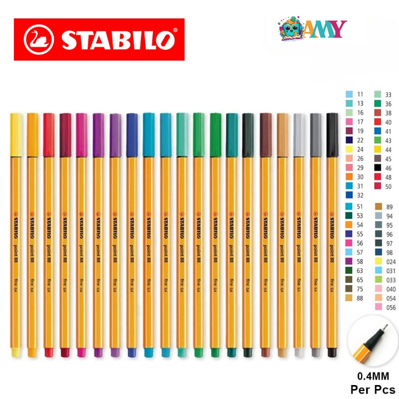 

Stabilo Point 88 Fine Liner Tinta Logam Berbagai Warna Amy Stasionary