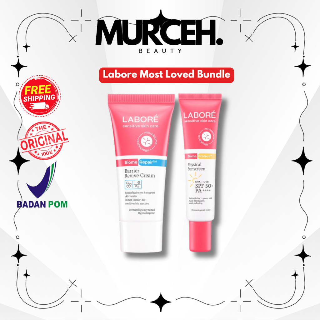[MURCEH][ISI 2PCS] LABORE PAKET Most Loved Bundle - Barrier Revive Cream 50ml & Physical Sunscreen 3