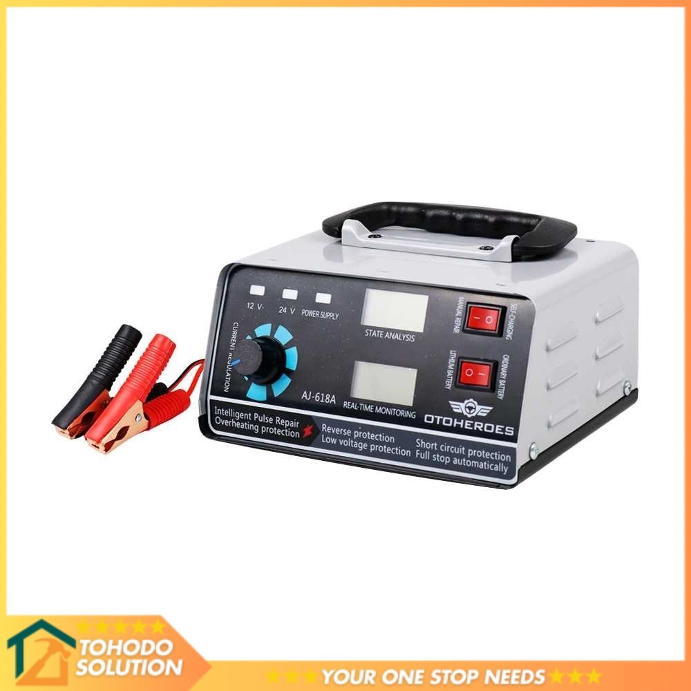 OTOHEROES Charger Aki Mobil Motor Intelligent Battery Charger 12V/24V - AJ-618A