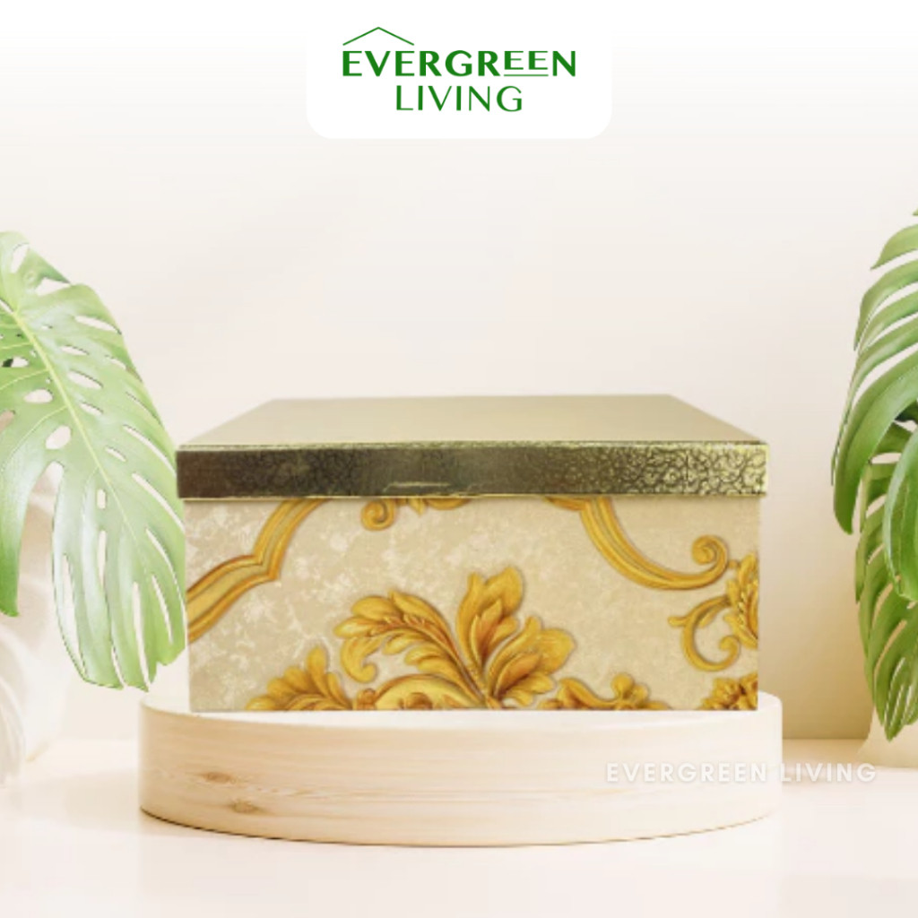 

EVERGREEN LIVING Kotak Gift Box Kotak Hadiah Gold Elegant / Kotak Kado / Hard Box / Gift Box Premium Mewah