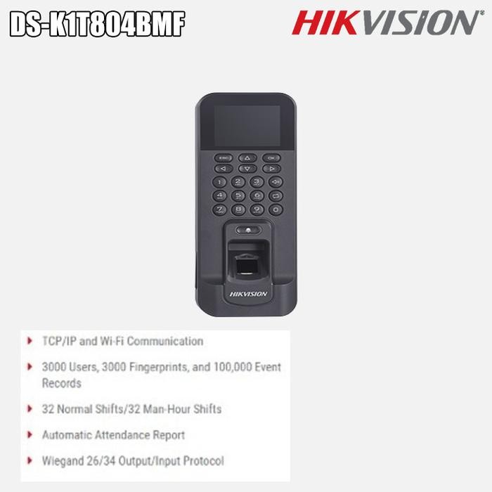 

Access Control Terminal / Series Fingerprint Hikvision DS-K1T804BMF