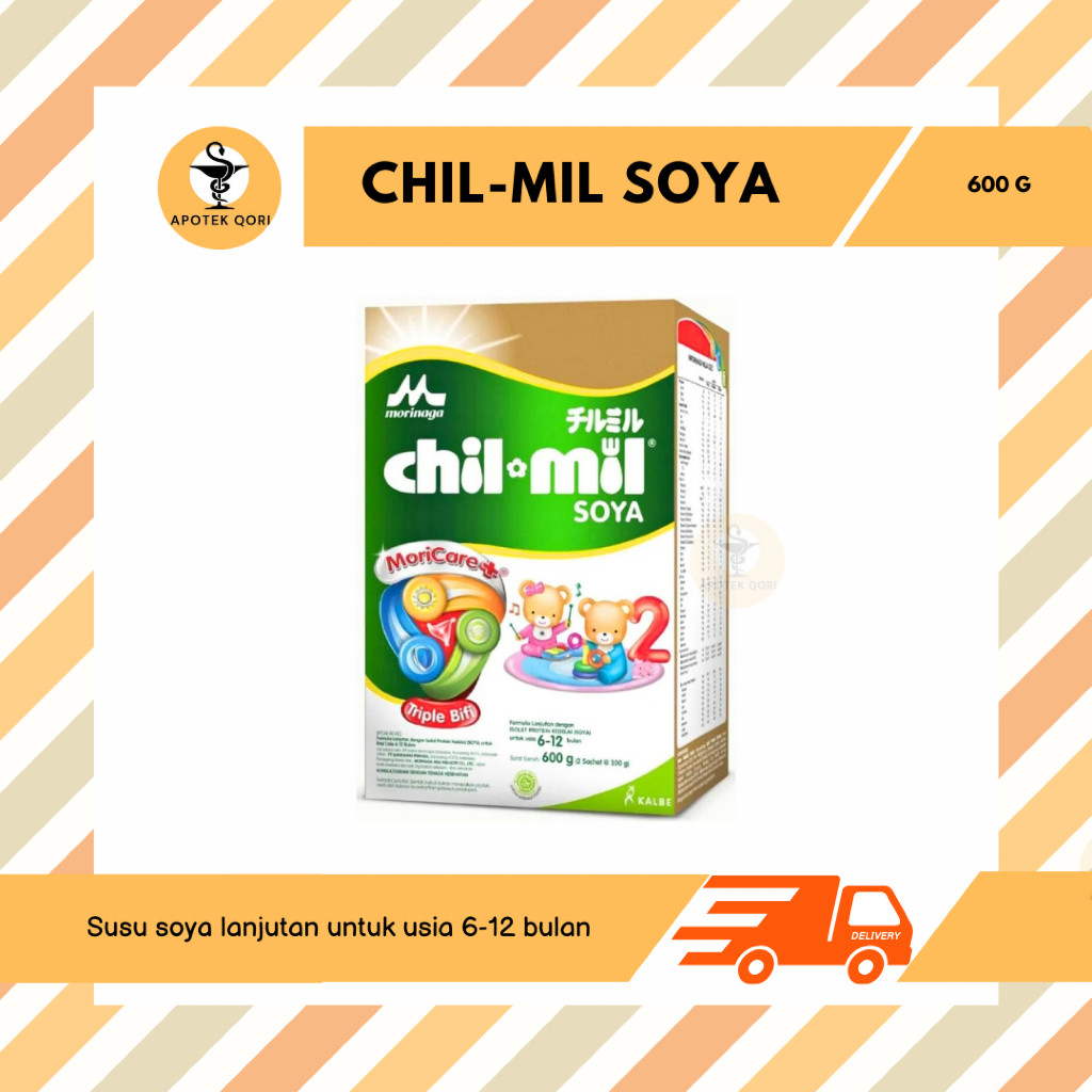 

MORINAGA CHIL-MIL 2 6-12 BULAN 600 MG/SUSU SOYA/ALERGI SUSU SAPI