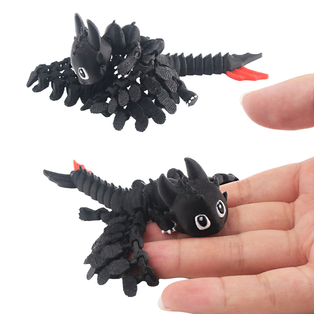 

Modern dragon sculptures with adjustable joints, perfect for decoration and relaxation, 3D printed crafts