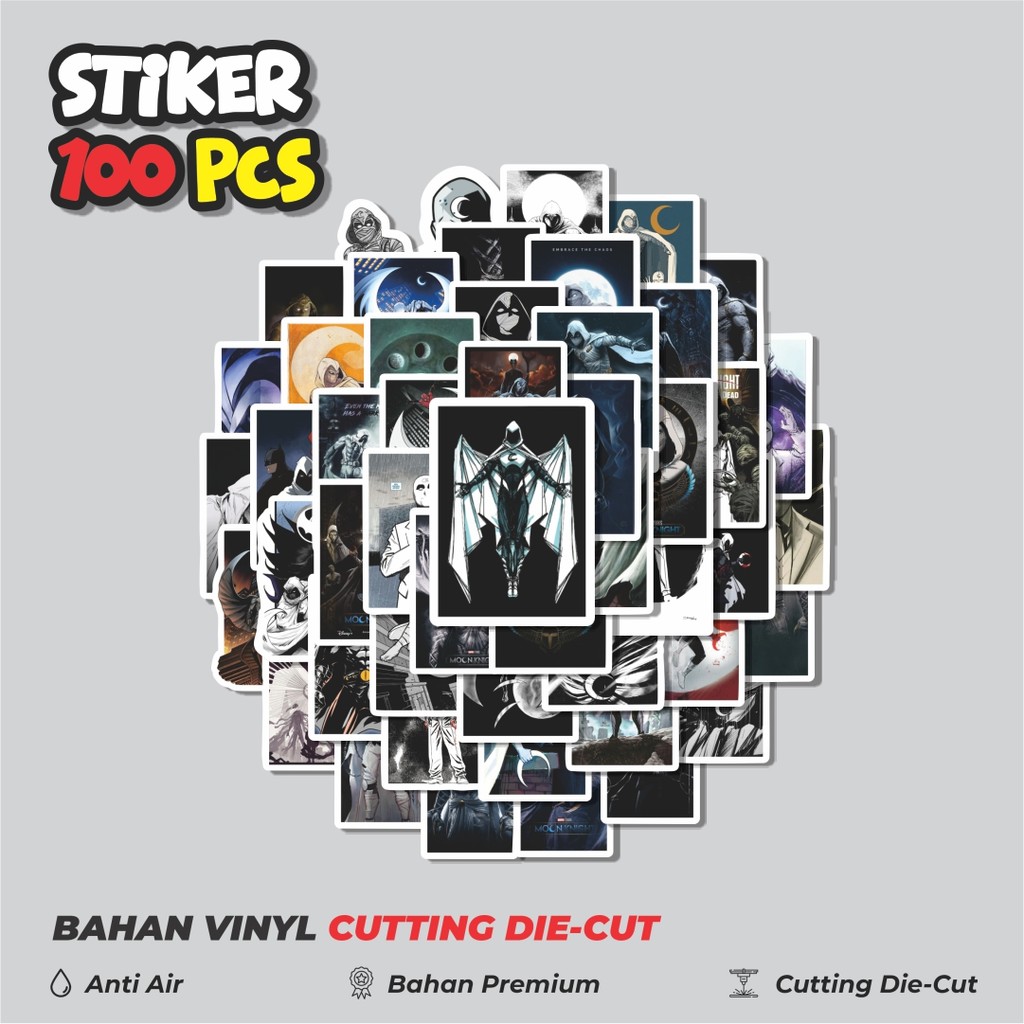 

Terbaru! 50 pcs Stiker Marvel Moon Knight Dekorasi Lucu Kreatif untuk Notebook, Skateboard, HP