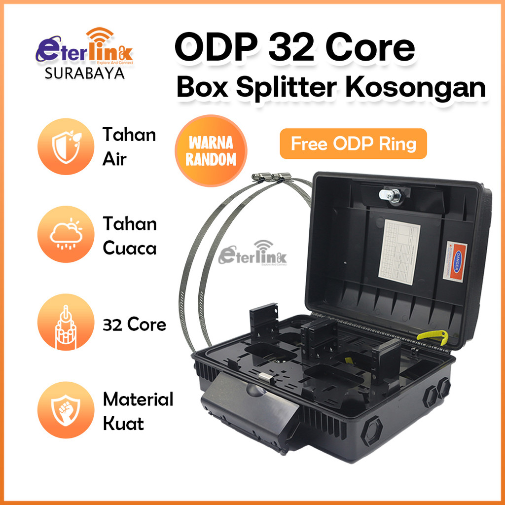 ODP 32 Core Model Double Lock Kosongan Model Box Splitter Optical Distribution Point Warna Random