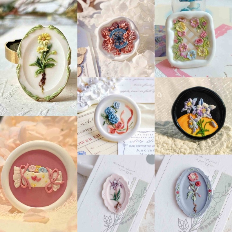 

New Lacquered Seal Head Handbook Series, Irregular-Shaped Multi-Layer Embossed Envelopes, Invitations, Stamps, Toys