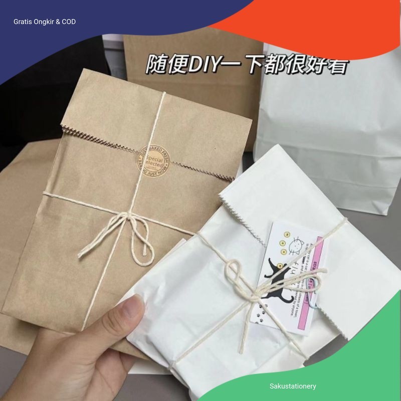 

(min.order 10pcs)Kantong Kemasan Paperbag Putih