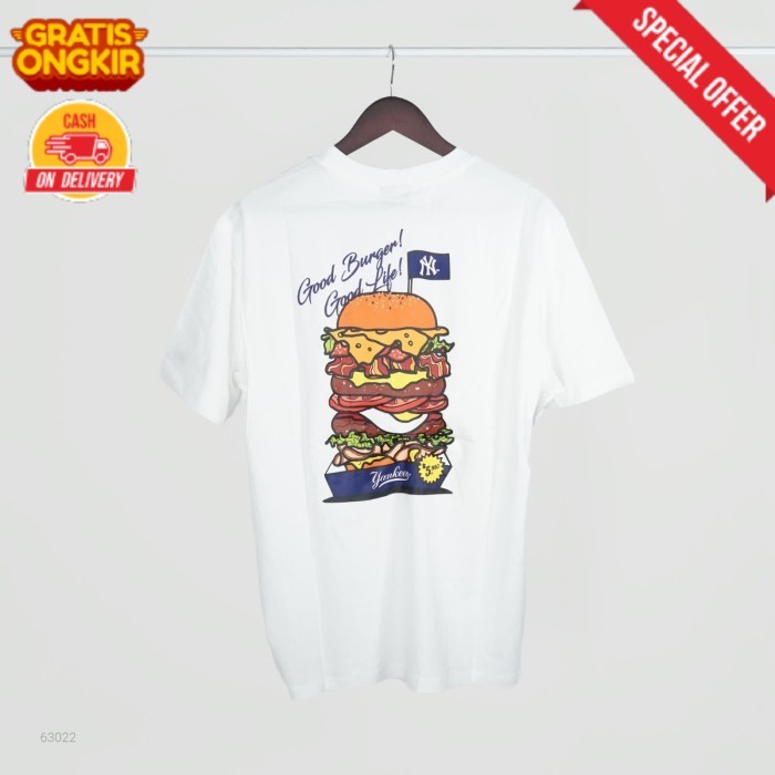 [COD] Tshirt MLB NY New York New Yankees Good Burger Good Life White Tee - XL