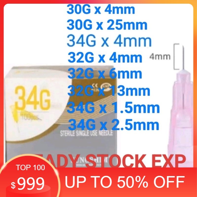 sale jarum meso jarum 34G jarum meso 34Gx4mm jarum 30Gx4mm 32Gx4mm sungshim jarum meso 34G x 4mm mes