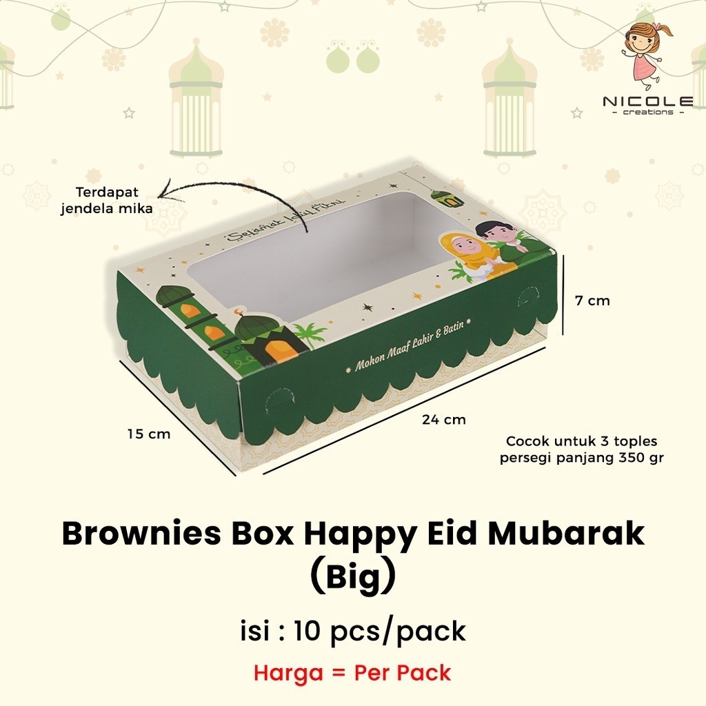 Cake Box Brownies Edisi Lebaran/Packaging Kue/Cake Box Lebaran