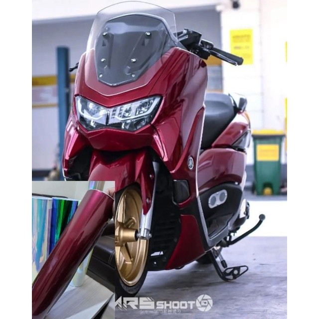 Stiker / Skotlet Merah Tua Candy Stiker Skotlet Dark Red Candi Metalik Setiker  Scotlite Merah Maroo