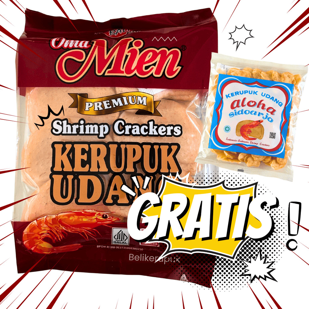 

Kerupuk Udang Super Premium Istimewa Merk Oma Mien 500g | Krupuk Udang