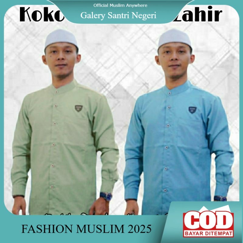 BAJU KOKO POLOS DEWASA MODEL TERBARU KEMKO POLOS AZZAHIR SERAGAM BAJU KOKO HADROH TERLARIS ORIGINAL