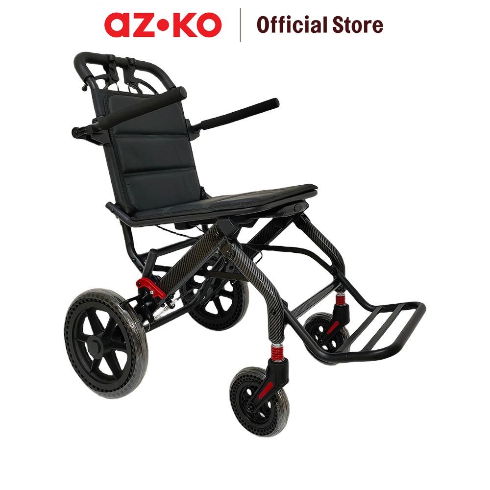 AZKO Galena Kursi Roda Traveling Portabel Frq616cf Foldable Wheelchair Kursi Dorong Lipat Alat Bantu