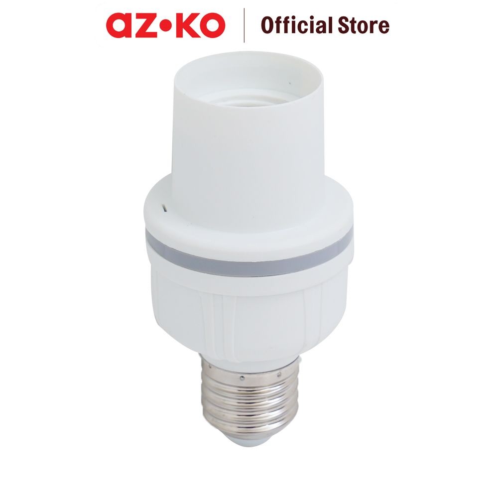 AZKO Krisbow Fitting Lampu Dengan Sensor Cahaya E27 Lamp Holder Socket Bohlam Peralatan Listrik Akse
