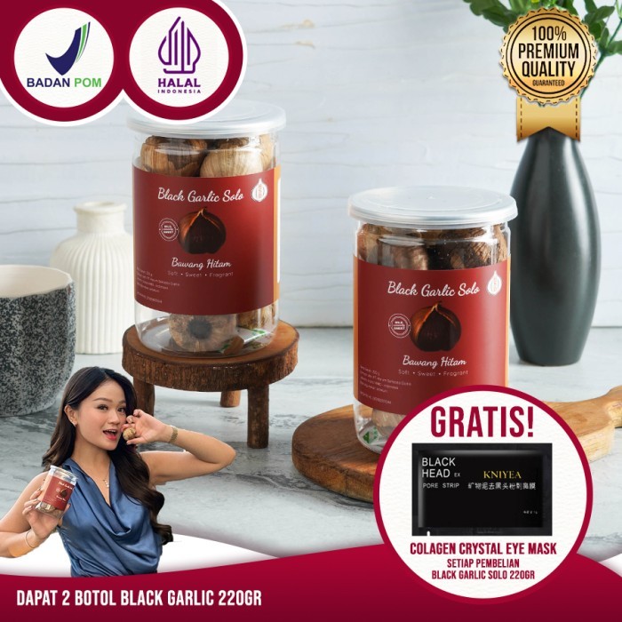 

[New]Best Seller 2 BOTOL Black Garlic Solo ( Bawang Hitam Tunggal) 220 Gr 100% Alami