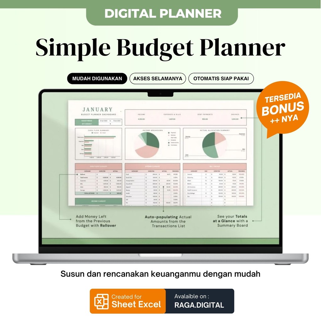 Budget Planner, Budget Spreadsheet Excel, Budget Template, Google Sheets Budget, Monthly Budget Spre
